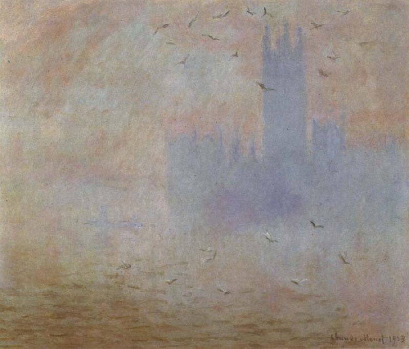 Claude Monet Houses of Parliament,Effect of Sunlight in the Fog oil painting image
